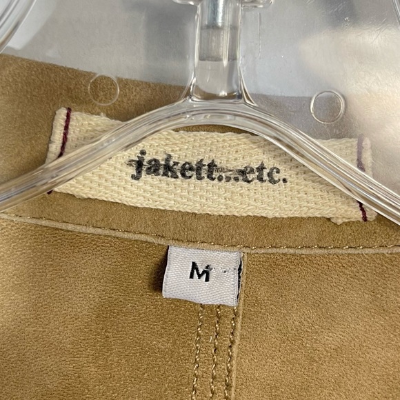 Anthropologie Jackett…etc. Genuine Suede Leather Open Front Jacket Blazer Boho M - Picture 4 of 16